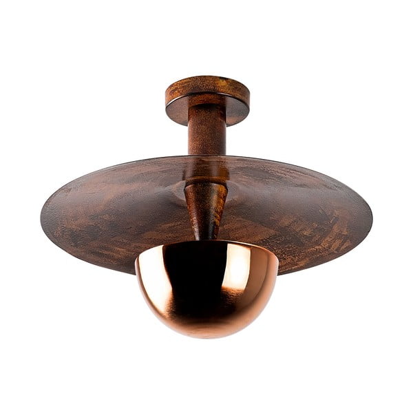 Lampa sufitowa w kolorze miedzi z metalowym kloszem ø 38 cm Kurt – Opviq lights