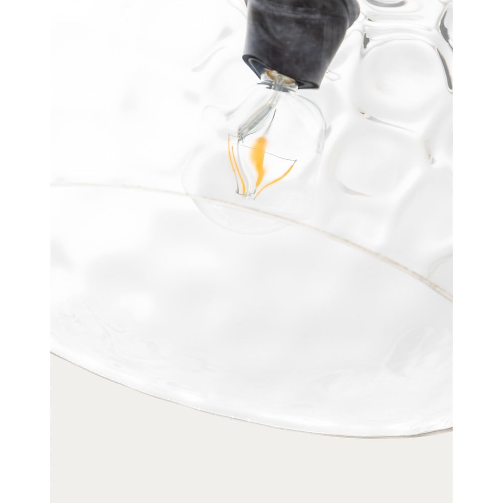 Czarna lampa wisząca ze szklanym kloszem ø 40 cm Balma – Kave Home (zdjęcie 4)