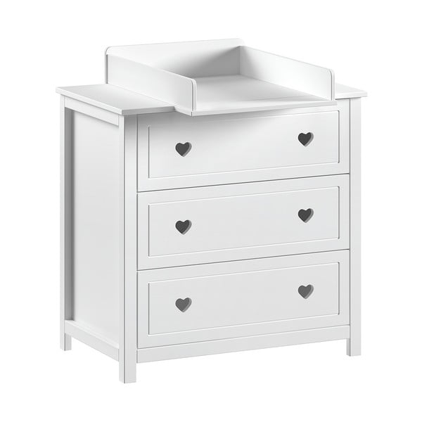 Biała komoda dziecięca z przewijakiem 90x103x73 cm Amori – Vipack