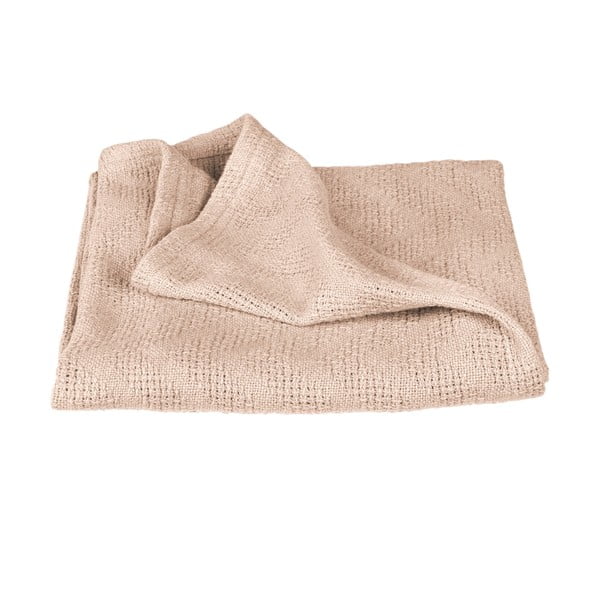 Beżowy bawełniany koc dziecięcy dzianinowy 80x80 cm Frosty Almond – Roba