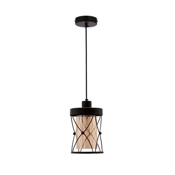 Czarna lampa wisząca ø 15 cm Agar – Candellux Lighting