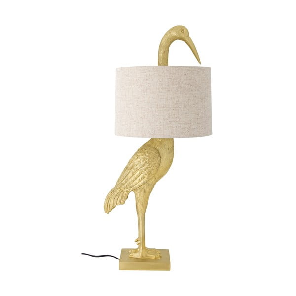 Lampa stołowa w kolorze złota z tekstylnym kloszem (wys. 73 cm) Heron – Bloomingville