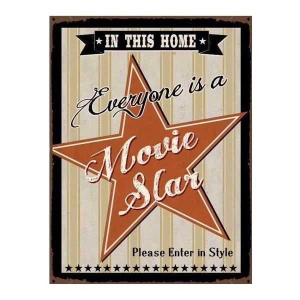 Blaszana tablica Movie Star 35x25 cm