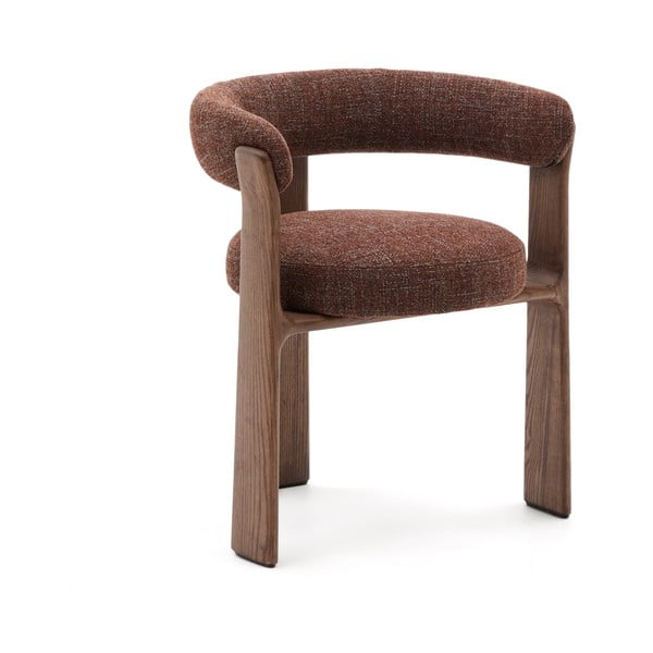Brązowe krzesło z litego drewna jesionowego Granite – Kave Home