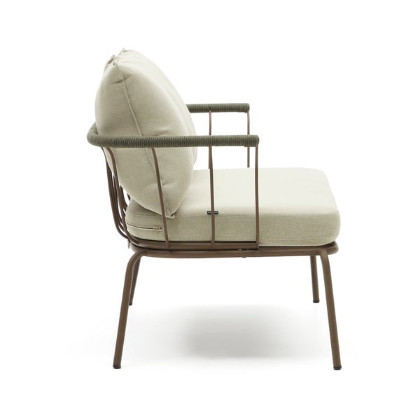 Jasnozielono-beżowa sofa ogrodowa Salguer – Kave Home-image-3