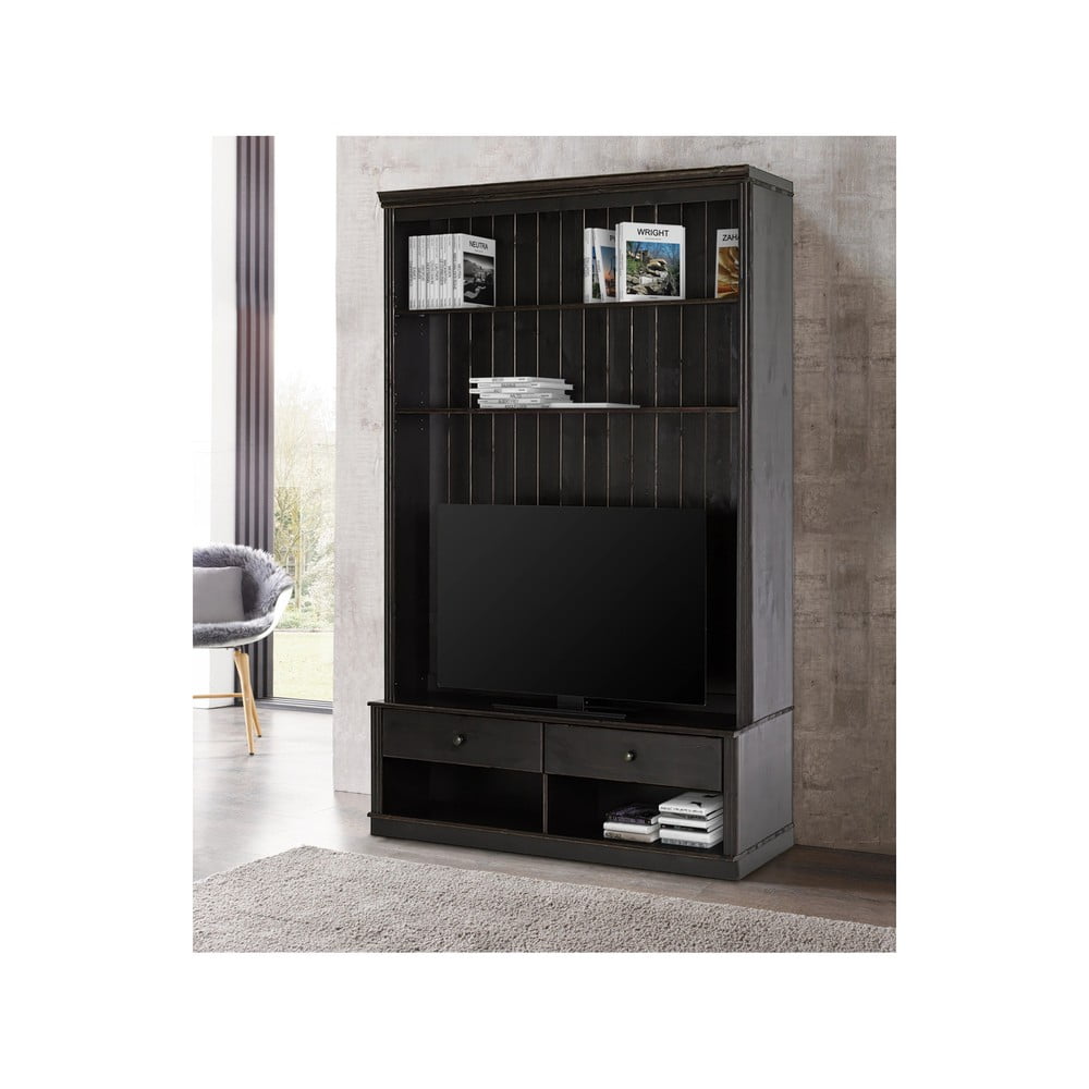 Brązowy zestaw pod TV z litego drewna sosnowego 140x223 cm Anita – Støraa (zdjęcie 3)