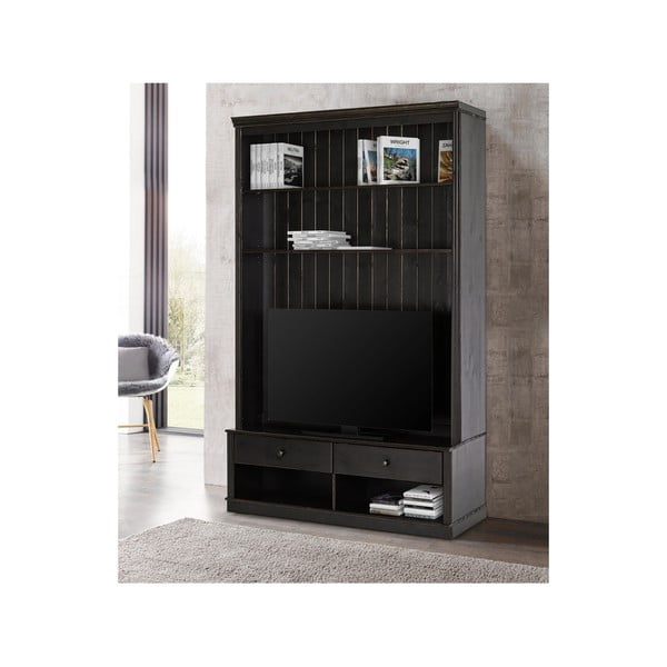 Brązowy zestaw pod TV z litego drewna sosnowego 140x223 cm Anita – Støraa-image-3