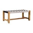 Czarno-biała drewniana ławka Satna – Premier Housewares