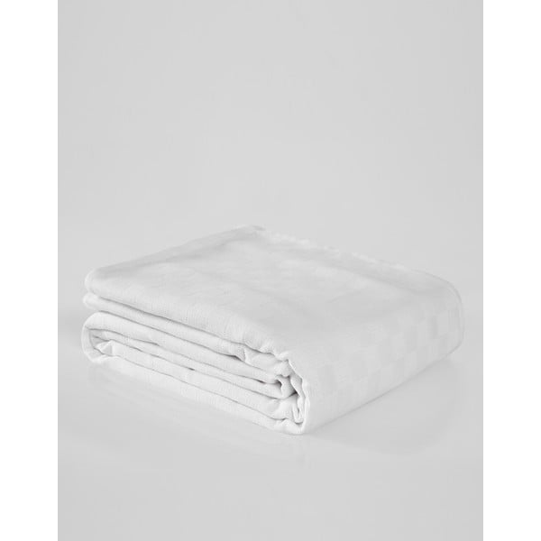 Biała bawełniana narzuta na łóżko dwuosobowe 200x230 cm Plain – Mijolnir