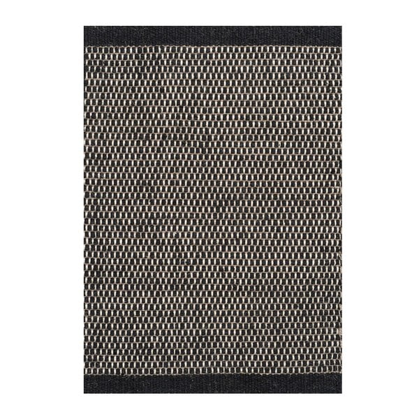 Dywan wełniany Linie Design Asko Black, 170x240 cm