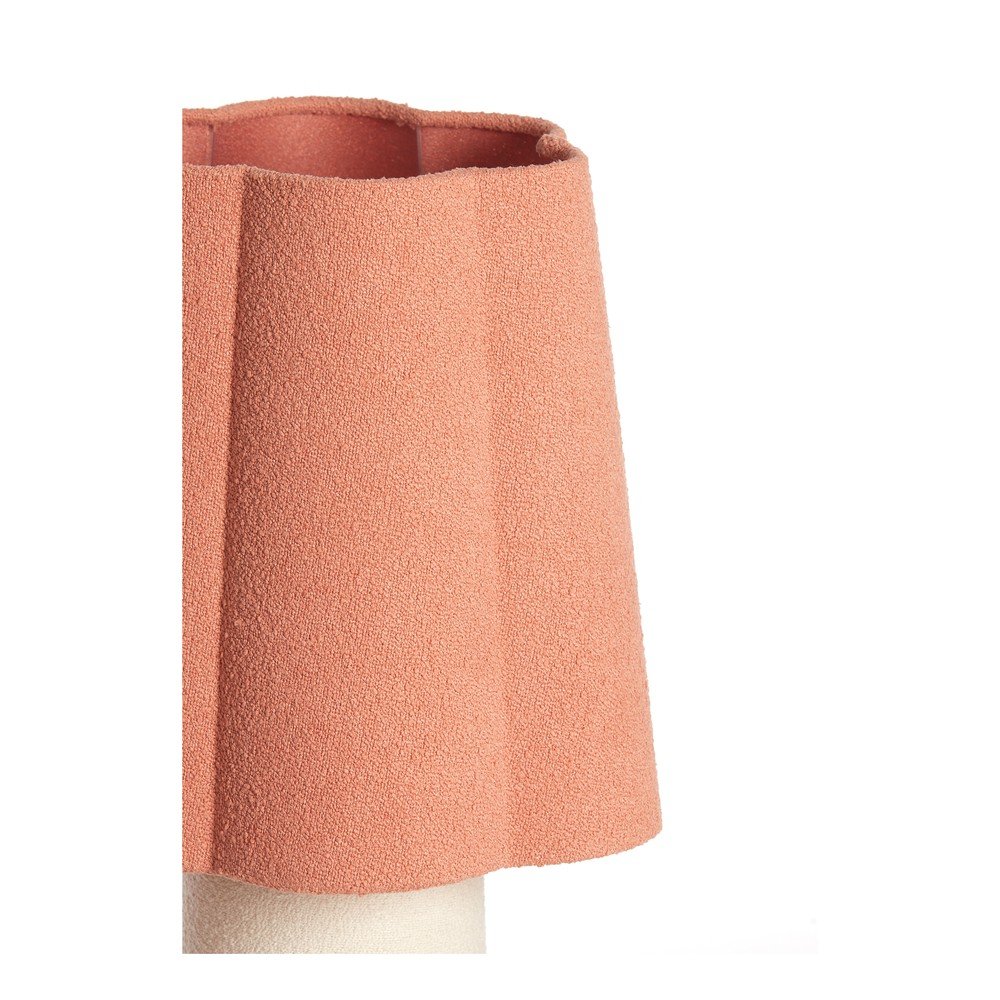 Łososiowa/kremowa lampa stołowa z tekstylnym kloszem (wysokość 50 cm) Musaby – Light & Living (zdjęcie 3)