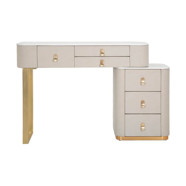 Konsola w beżowo-złotym kolorze 40x120 cm Beauty – Mauro Ferretti-image-4