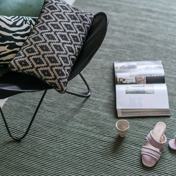 Ciemnozielony chodnik z juty 75x245 cm Ribbon – Mette Ditmer Denmark-image-4