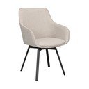 Beżowe tapicerowane fotele jadalniane zestaw 2 szt. Alison – Rowico