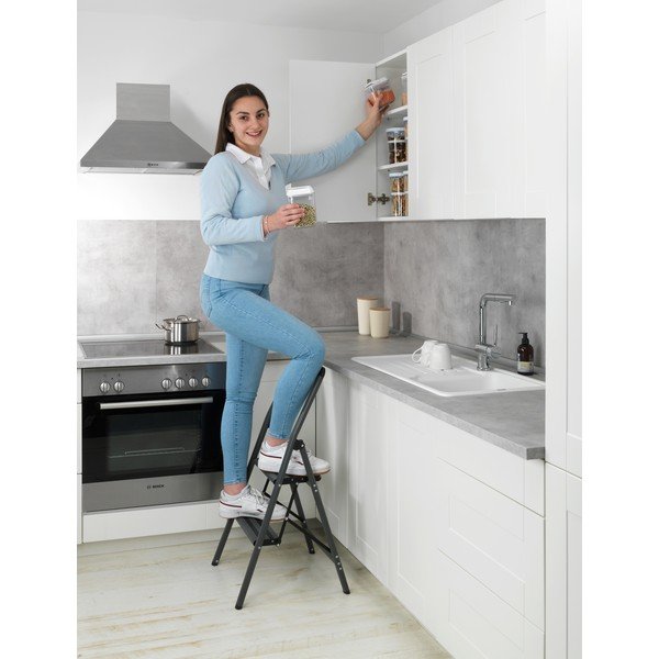 Szara drabinka Wenko Compact, wys. 91,5 cm-image-1