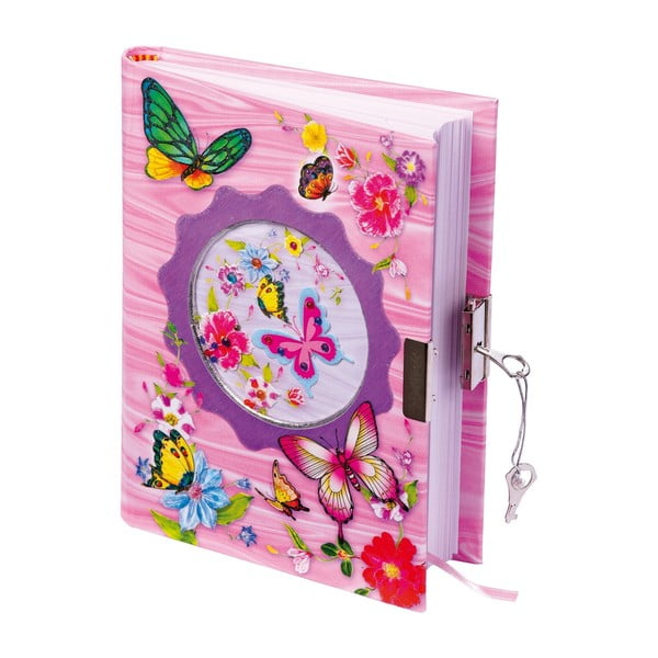 Różowy pamiętnik da dzieci Legler Butterfly
