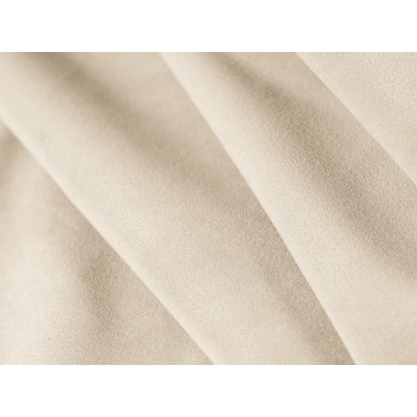 Beżowy aksamitny podnóżek Jodie – Micadoni Home-image-1