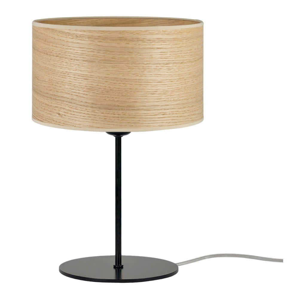 Beżowa lampa stołowa z naturalnego forniru Sotto Luce Tsuri S, ⌀ 25 cm