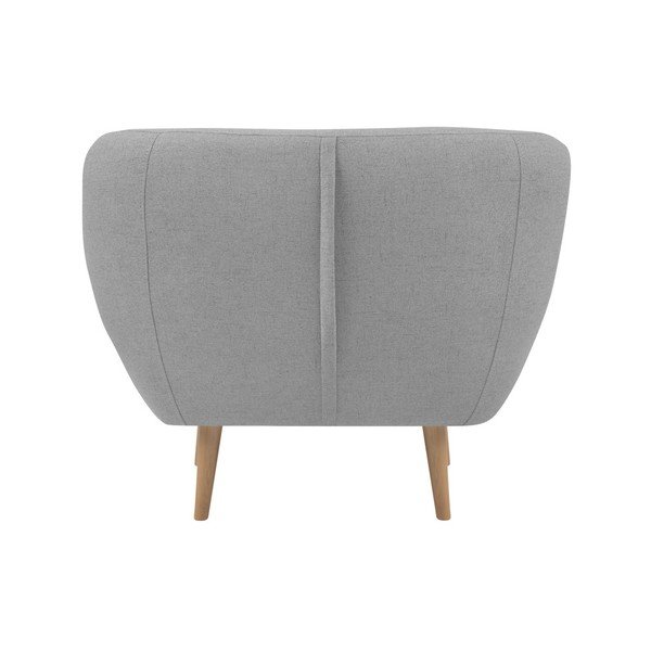 Jasnoszary fotel z jasnymi nogami Mazzini Sofas Sicile-image-2