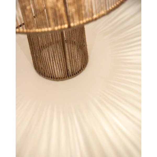 Lampa stołowa w naturalnym kolorze z kloszem z juty (wysokość 54 cm) Pontos – Kave Home-image-2