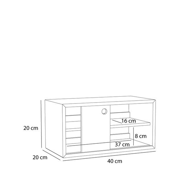 Półka w dekorze dębu w naturalnym kolorze 40 cm Slide – Hübsch-image-4