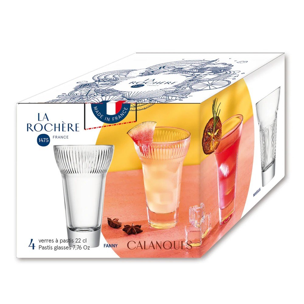 Kieliszki zestaw 4 szt. do wódki 220 ml Mix – La Rochére (zdjęcie 5)