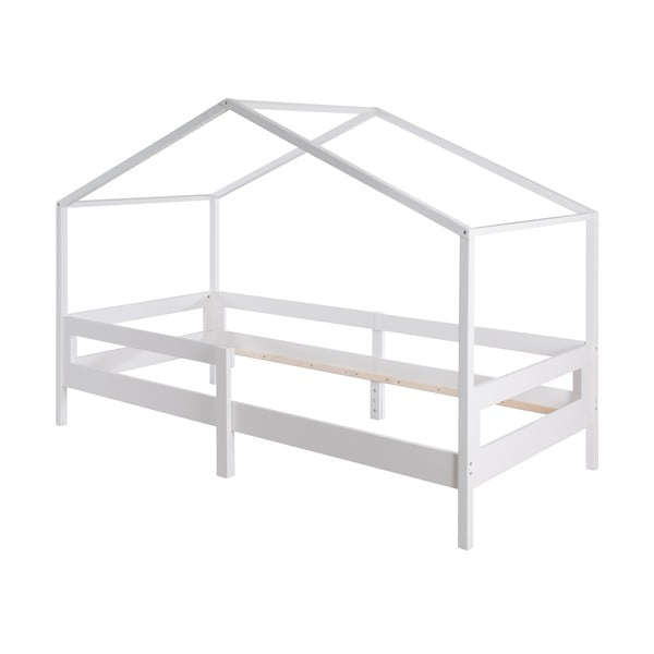 Białe łóżko dziecięce w kształcie domku 90x200 cm – Roba