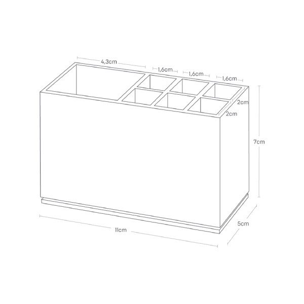 Czarny plastikowy stojak na szczoteczki do zębów Mist – YAMAZAKI-image-2