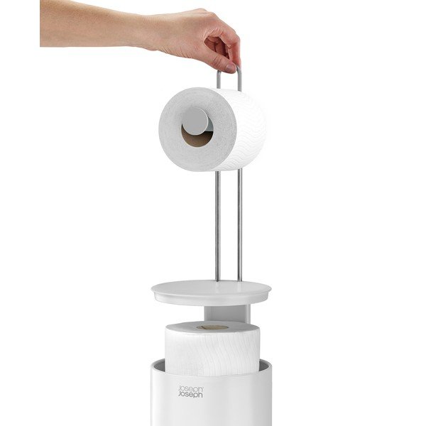 Biały plastikowy stojak na papier toaletowy EasyStore – Joseph Joseph-image-4