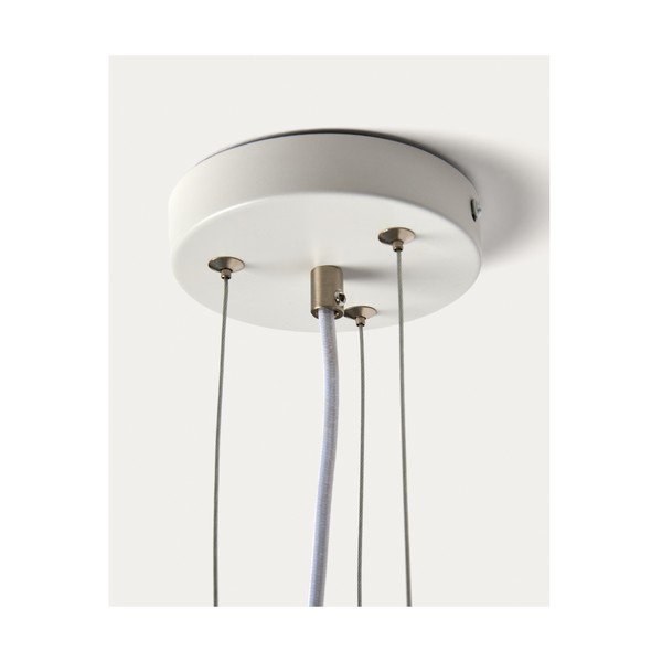 Biała lampa wisząca ze szklanym kloszem ø 40 cm Ardali – Kave Home-image-4