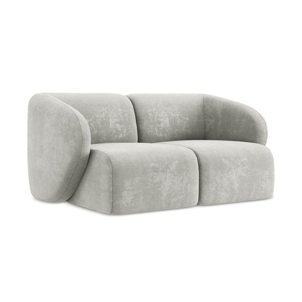 Jasnoszara sofa z tkaniny szenilowej 174 cm Lani – Makamii-image-1