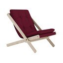 Fotel składany Karup Design Boogie Raw/Light Bordeaux