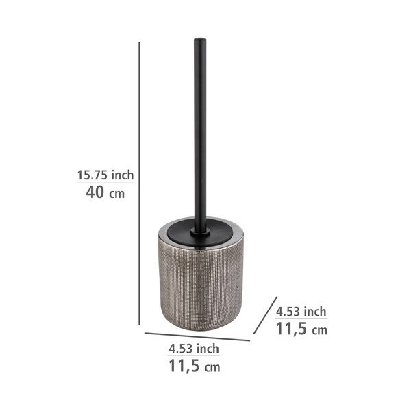 Ceramiczna szczotka do WC w kolorze srebra Rivara – Wenko-image-2