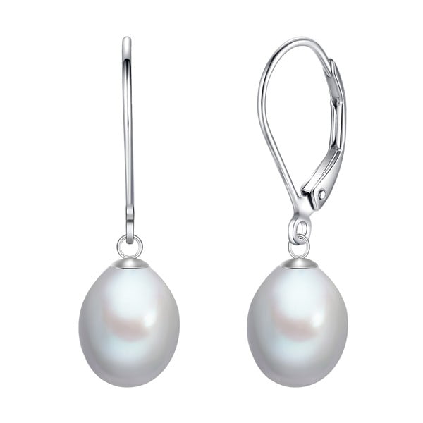 Srebrnoszare perłowe kolczyki z biglem angielskim Chakra Pearls