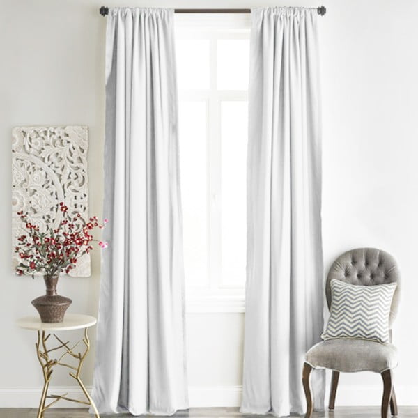 Biała zasłona Home De Bleu Blackout Curtain, 140x240 cm