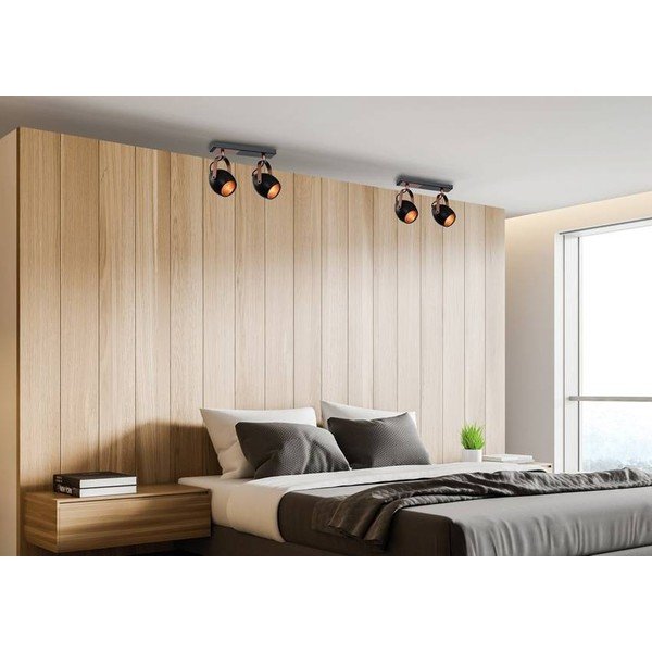 Czarna lampa sufitowa 18x30 cm Anica – Candellux Lighting-image-1