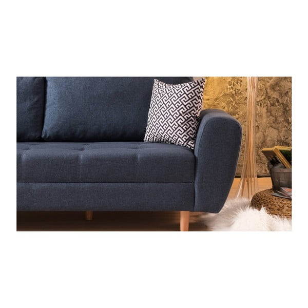 Ciemnoniebieska sofa 3-osobowa Igor-image-3