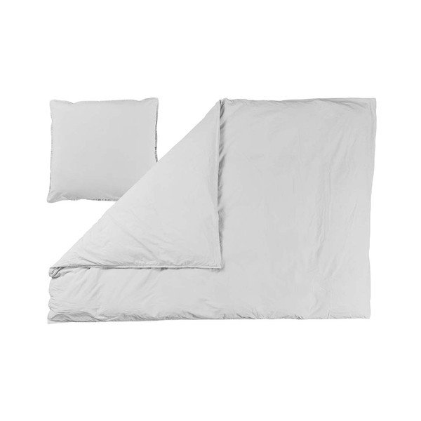 Biała przedłużona pościel z bio bawełny 220x140 cm Curly – Bahne & CO