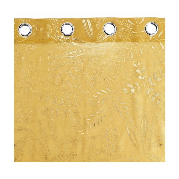 Żółta firanka z woalu 140x280 cm Belflor – douceur d'intérieur-image-3