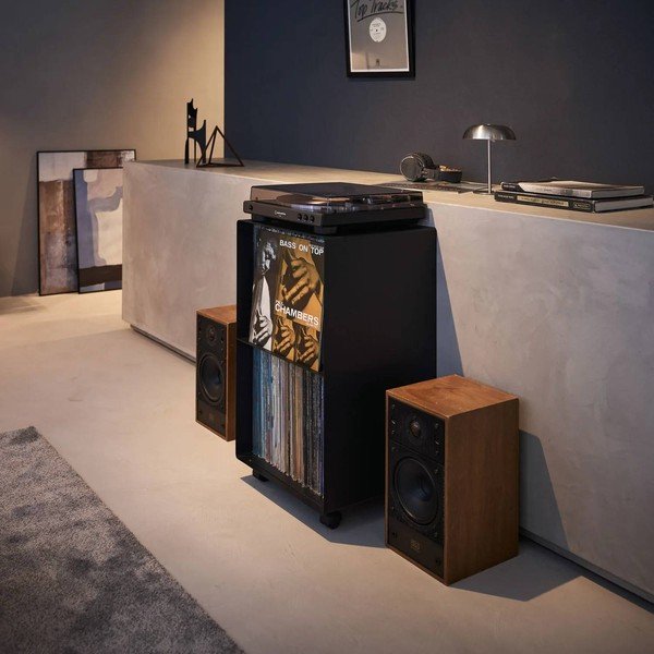 Czarny metalowy regał na kółkach 40x73x38 cm Tower – YAMAZAKI-image-1