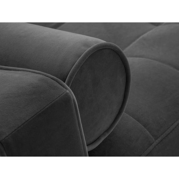 Ciemnoszara aksamitna rozkładana sofa Milo Casa Santo-image-1