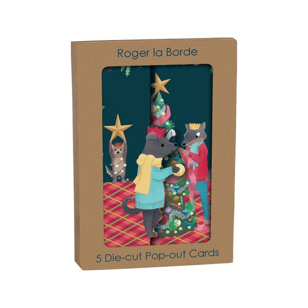Kartki zestaw 5 szt. ze świątecznym motywem Animal Crackers  – Roger la Borde-image-1