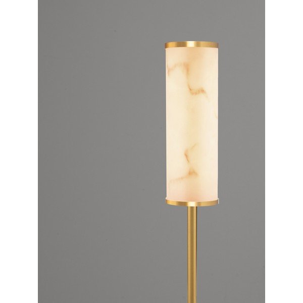 Biała/w kolorze mosiądzu lampa stołowa LED w dekorze marmuru (wysokość 49 cm) Nolia – Nova Luce-image-1