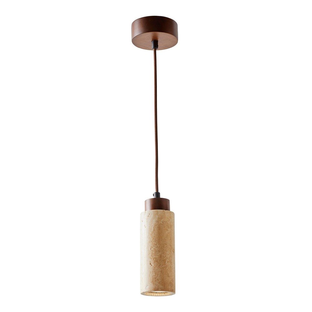 Beżowa lampa wisząca z kamiennym kloszem ø 6,5 cm Selma – Opviq lights