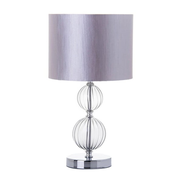 Metalowa lampa stołowa w srebrnej barwie Unimasa 
