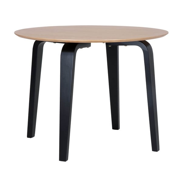 Brązowy stół do jadalni z czarną konstrukcją sømcasa Nora, ø 100 cm