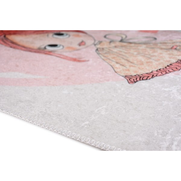 Jasnoróżowy dywan dziecięcy 100x160 cm Lovely Girl – Vitaus-image-3