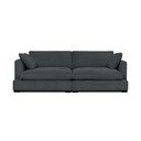 Szara sztruksowa sofa 236 cm Mobby – Scandic