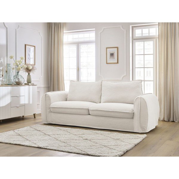 Beżowa sofa do spania/rozkładana 216 cm Archimede – Bobochic Paris-image-1