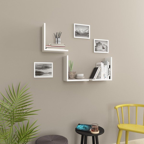 Białe półki zestaw 3 szt. Wesley – Kalune Design-image-1